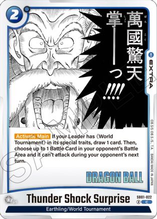 Image of Thunder Shock Surprise (SB01-022) - Manga Booster 01 Holofoil