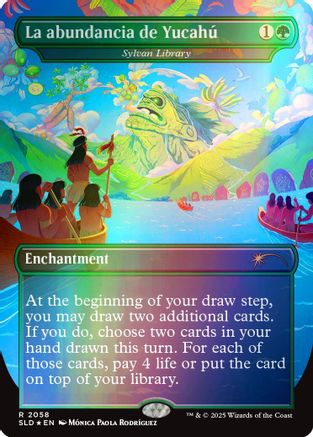 Image of La abundancia de Yucahú - Sylvan Library (Rainbow Foil) (SLD-2058) - Secret Lair Drop Series Foil