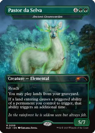 Image of Pastor da Selva - Ancient Greenwarden (SLD-2059) - Secret Lair Drop Series