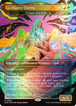 Image of La Madre Tierra - Xenagos, God of Revels (Rainbow Foil) (SLD-2061) - Secret Lair Drop Series Foil