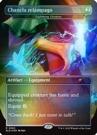 Image of Chancla relámpago - Lightning Greaves (Rainbow Foil) (SLD-2062) - Secret Lair Drop Series Foil