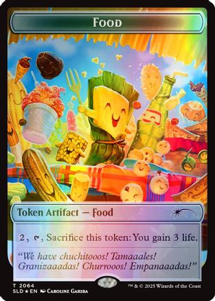 Image of Food Token (2064) (Rainbow Foil) (SLD-2064) - Secret Lair Drop Series Foil