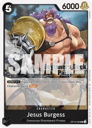 Image of Jesus Burgess (Beginners Deck Party [ST-23] - [ST-28] Participation Pack) (OP10-085) - One Piece Promotion Cards