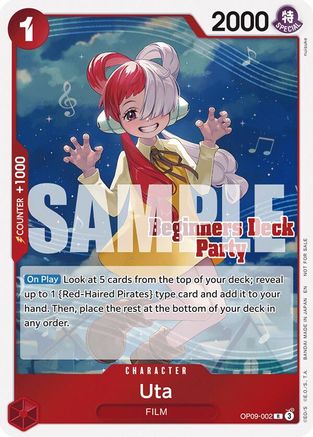 Image of Uta (Beginners Deck Party [ST-23] - [ST-28] Participation Pack) (OP09-002) - One Piece Promotion Cards