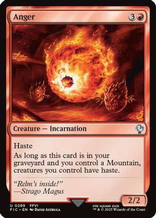 Image of Anger (Surge Foil) (FIC-289) - Commander: FINAL FANTASY Foil