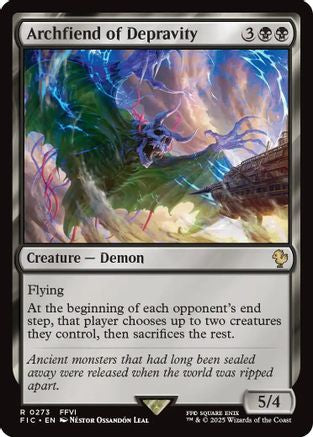 Image of Archfiend of Depravity (Surge Foil) (FIC-273) - Commander: FINAL FANTASY Foil
