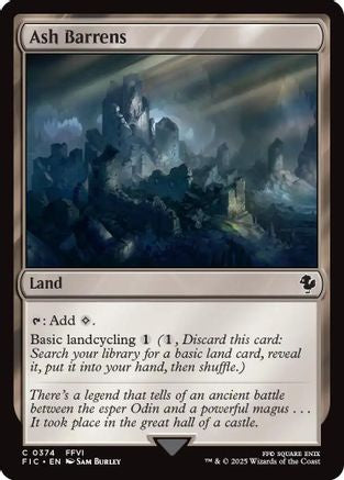 Image of Ash Barrens (Surge Foil) (FIC-374) - Commander: FINAL FANTASY Foil
