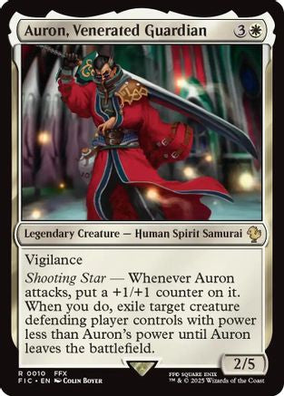 Image of Auron, Venerated Guardian (Surge Foil) (FIC-010) - Commander: FINAL FANTASY Foil