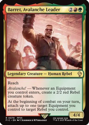 Image of Barret, Avalanche Leader (Surge Foil) (FIC-079) - Commander: FINAL FANTASY Foil