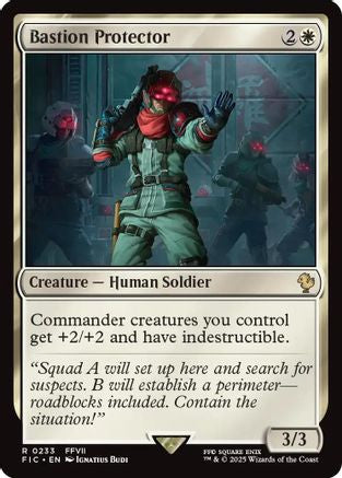 Image of Bastion Protector (Surge Foil) (FIC-233) - Commander: FINAL FANTASY Foil