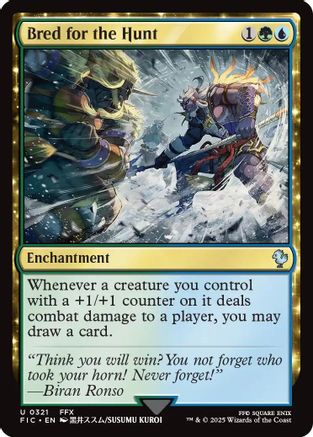 Image of Bred for the Hunt (Surge Foil) (FIC-321) - Commander: FINAL FANTASY Foil