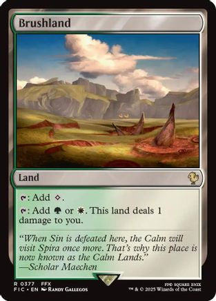 Image of Brushland (Surge Foil) (FIC-377) - Commander: FINAL FANTASY Foil