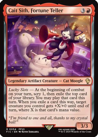 Image of Cait Sith, Fortune Teller (Surge Foil) (FIC-054) - Commander: FINAL FANTASY Foil