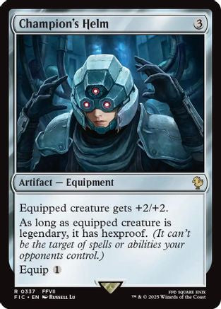 Image of Champion's Helm (Surge Foil) (FIC-337) - Commander: FINAL FANTASY Foil