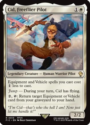Image of Cid, Freeflier Pilot (Surge Foil) (FIC-013) - Commander: FINAL FANTASY Foil