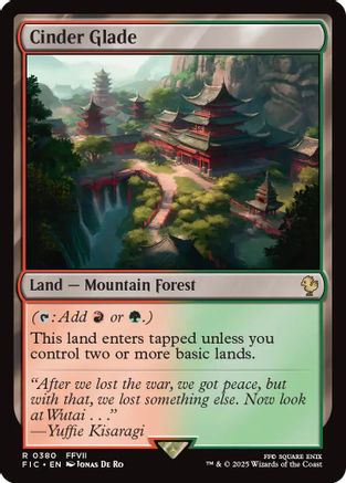 Image of Cinder Glade (Surge Foil) (FIC-380) - Commander: FINAL FANTASY Foil