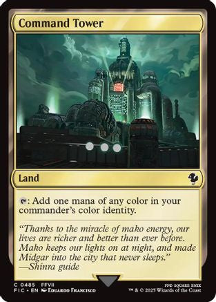 Image of Command Tower (0485) (Surge Foil) (FIC-485) - Commander: FINAL FANTASY Foil