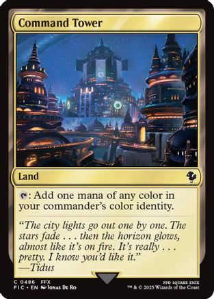Image of Command Tower (0486) (Surge Foil) (FIC-486) - Commander: FINAL FANTASY Foil