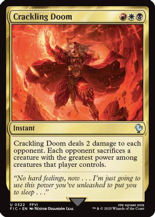 Image of Crackling Doom (Surge Foil) (FIC-322) - Commander: FINAL FANTASY Foil