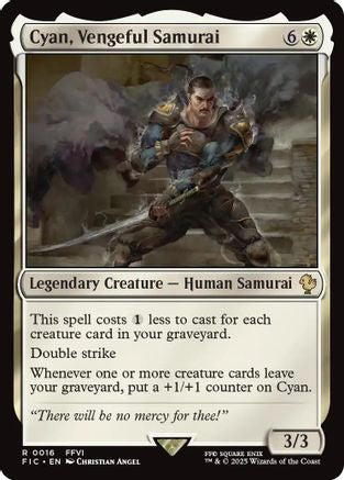 Image of Cyan, Vengeful Samurai (Surge Foil) (FIC-016) - Commander: FINAL FANTASY Foil