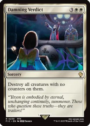Image of Damning Verdict (Surge Foil) (FIC-239) - Commander: FINAL FANTASY Foil