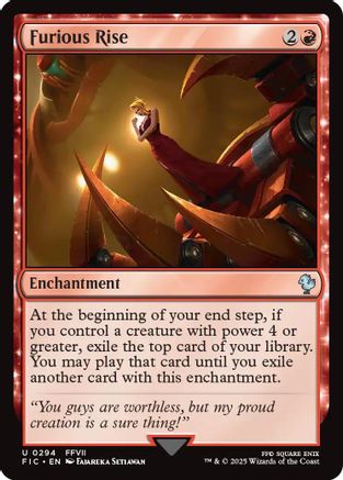 Image of Furious Rise (Surge Foil) (FIC-294) - Commander: FINAL FANTASY Foil