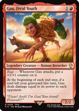 Image of Gau, Feral Youth (Surge Foil) (FIC-055) - Commander: FINAL FANTASY Foil