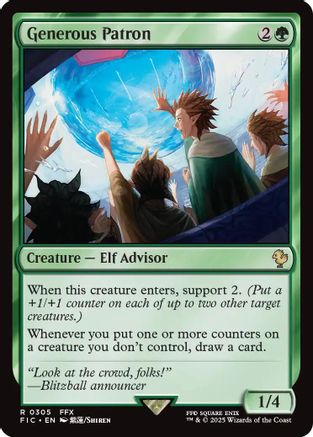 Image of Generous Patron (Surge Foil) (FIC-305) - Commander: FINAL FANTASY Foil
