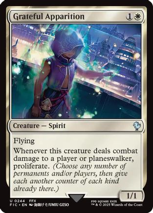Image of Grateful Apparition (Surge Foil) (FIC-244) - Commander: FINAL FANTASY Foil