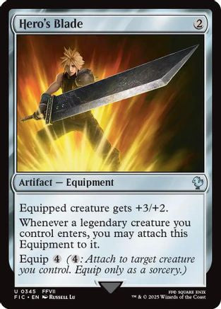 Image of Hero's Blade (Surge Foil) (FIC-345) - Commander: FINAL FANTASY Foil