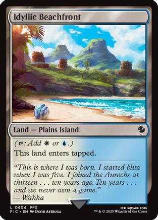 Image of Idyllic Beachfront (Surge Foil) (FIC-404) - Commander: FINAL FANTASY Foil