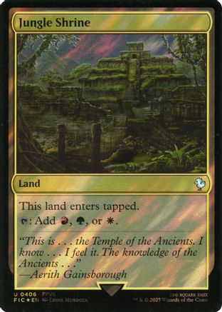 Image of Jungle Shrine (Surge Foil) (FIC-406) - Commander: FINAL FANTASY Foil