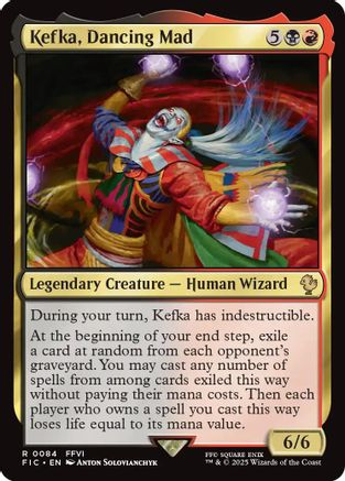 Image of Kefka, Dancing Mad (Surge Foil) (FIC-084) - Commander: FINAL FANTASY Foil