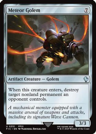 Image of Meteor Golem (Surge Foil) (FIC-351) - Commander: FINAL FANTASY Foil