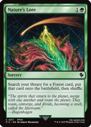 Image of Nature's Lore (Surge Foil) (FIC-311) - Commander: FINAL FANTASY Foil