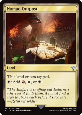 Image of Nomad Outpost (Surge Foil) (FIC-409) - Commander: FINAL FANTASY Foil