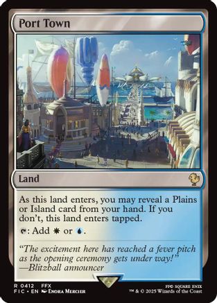 Image of Port Town (Surge Foil) (FIC-412) - Commander: FINAL FANTASY Foil