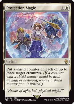 Image of Protection Magic (Surge Foil) (FIC-024) - Commander: FINAL FANTASY Foil
