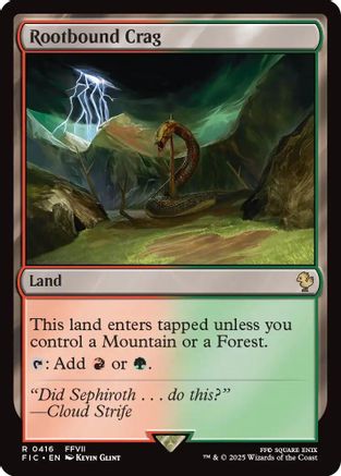 Image of Rootbound Crag (Surge Foil) (FIC-416) - Commander: FINAL FANTASY Foil