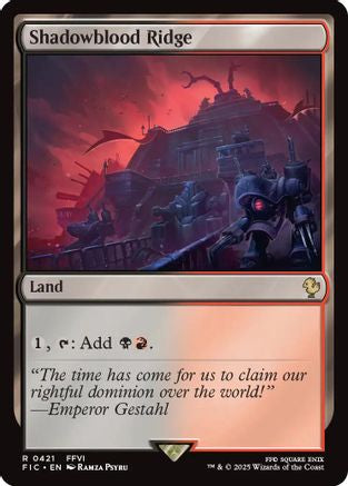 Image of Shadowblood Ridge (Surge Foil) (FIC-421) - Commander: FINAL FANTASY Foil