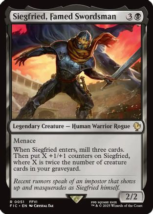 Image of Siegfried, Famed Swordsman (Surge Foil) (FIC-051) - Commander: FINAL FANTASY Foil