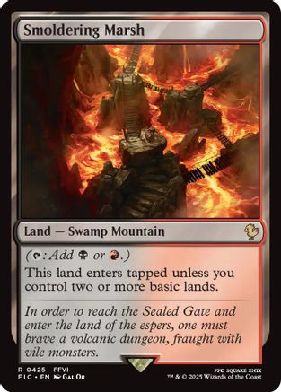 Image of Smoldering Marsh (Surge Foil) (FIC-425) - Commander: FINAL FANTASY Foil