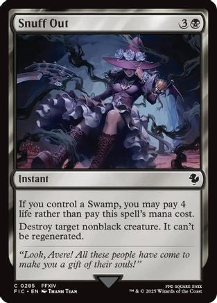 Image of Snuff Out (Surge Foil) (FIC-285) - Commander: FINAL FANTASY Foil