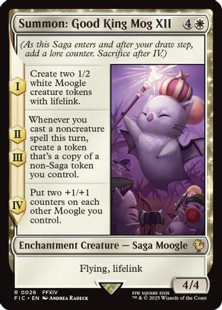 Image of Summon: Good King Mog XII (Surge Foil) (FIC-026) - Commander: FINAL FANTASY Foil