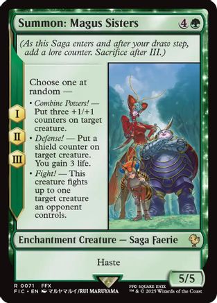 Image of Summon: Magus Sisters (Surge Foil) (FIC-071) - Commander: FINAL FANTASY Foil