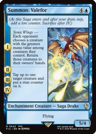 Image of Summon: Valefor (Surge Foil) (FIC-042) - Commander: FINAL FANTASY Foil