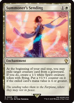 Image of Summoner's Sending (Surge Foil) (FIC-029) - Commander: FINAL FANTASY Foil