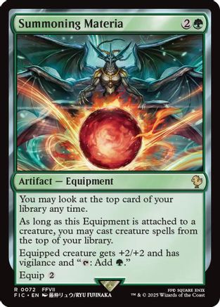 Image of Summoning Materia (Surge Foil) (FIC-072) - Commander: FINAL FANTASY Foil