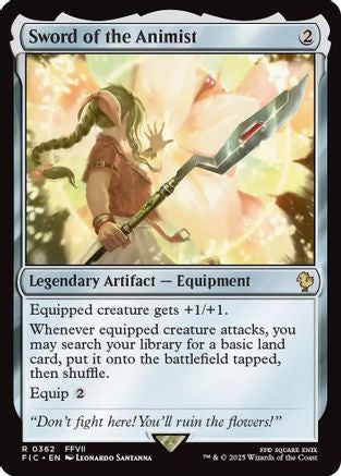 Image of Sword of the Animist (Surge Foil) (FIC-362) - Commander: FINAL FANTASY Foil