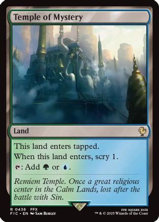 Image of Temple of Mystery (Surge Foil) (FIC-436) - Commander: FINAL FANTASY Foil